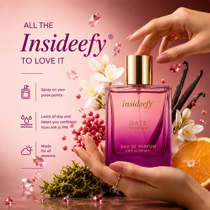 Insideefy® DATE Woman Eau De Parfum 100ML  | Romantic Women Perfume | Long Lasting Floral Fruity Fragrance